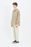 セイントペイン(SAINTPAIN) SP WIDE CHECK SHIRTS-BEIGE