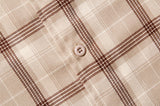 セイントペイン(SAINTPAIN) SP WIDE CHECK SHIRTS-BEIGE