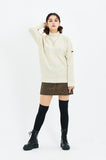 セイントペイン(SAINTPAIN) SP MOCK NECK KNIT-BEIGE