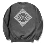 セイントペイン(SAINTPAIN) SP PAISLEY PIGMENT CREWNECK-CHARCOAL