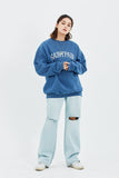 セイントペイン(SAINTPAIN) SP ATHLETIC PIGMENT CREWNECK-BLUE