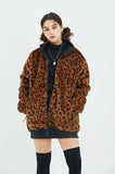 セイントペイン(SAINTPAIN)  SP OG LOGO REVERSIBLE FLEECE JACKET-LEOPARD