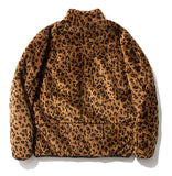 セイントペイン(SAINTPAIN)  SP OG LOGO REVERSIBLE FLEECE JACKET-LEOPARD