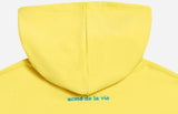 アクメドラビ(acme' de la vie) ADLV BASIC EMBROIDERY LOGO HOODIE YELLOW