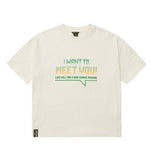 ダブルユーブイプロジェクト(WV PROJECT) MEET YOU half-sleeved tea shirt Cream SYST7250