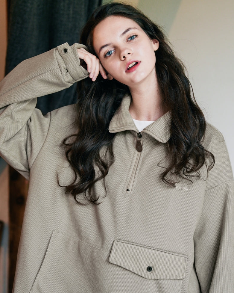 ダブルユーブイプロジェクト(WV PROJECT) Line Wool Anorak Beige MJOT7326