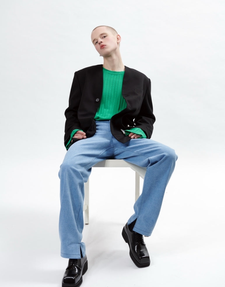 ラメルマメゾン (LA MER MA MAISON) WIDE SQUARE TOE DERBY