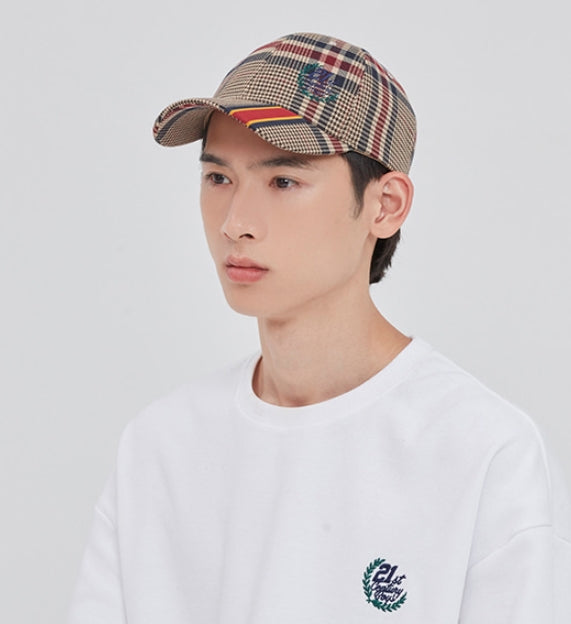 ロマンティッククラウン(ROMANTIC CROWN) OLD CHECK BALL CAP_BEIGE