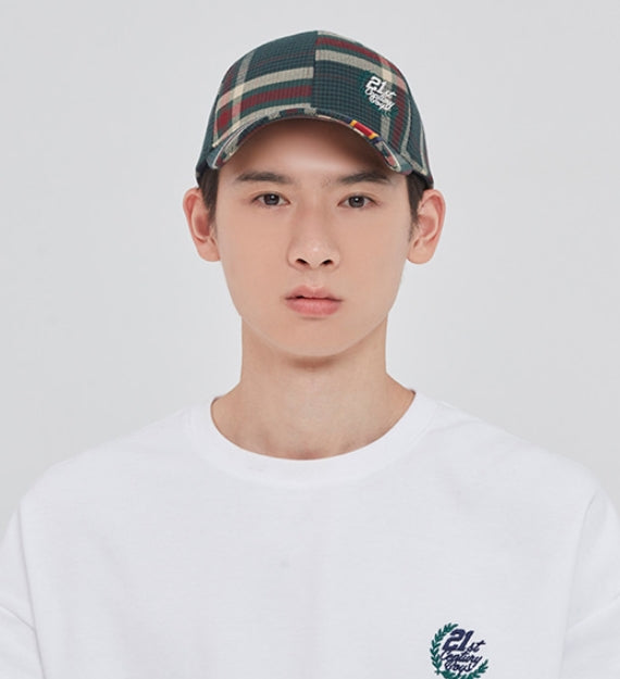 ロマンティッククラウン(ROMANTIC CROWN) OLD CHECK BALL CAP_GREEN