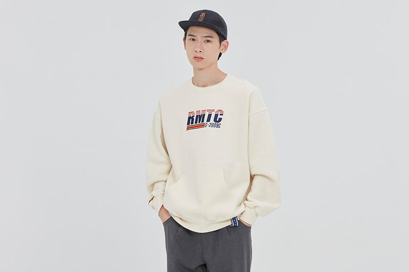 ロマンティッククラウン(ROMANTIC CROWN) RMTC LOGO POCKET SWEATSHIRT_OATMEAL