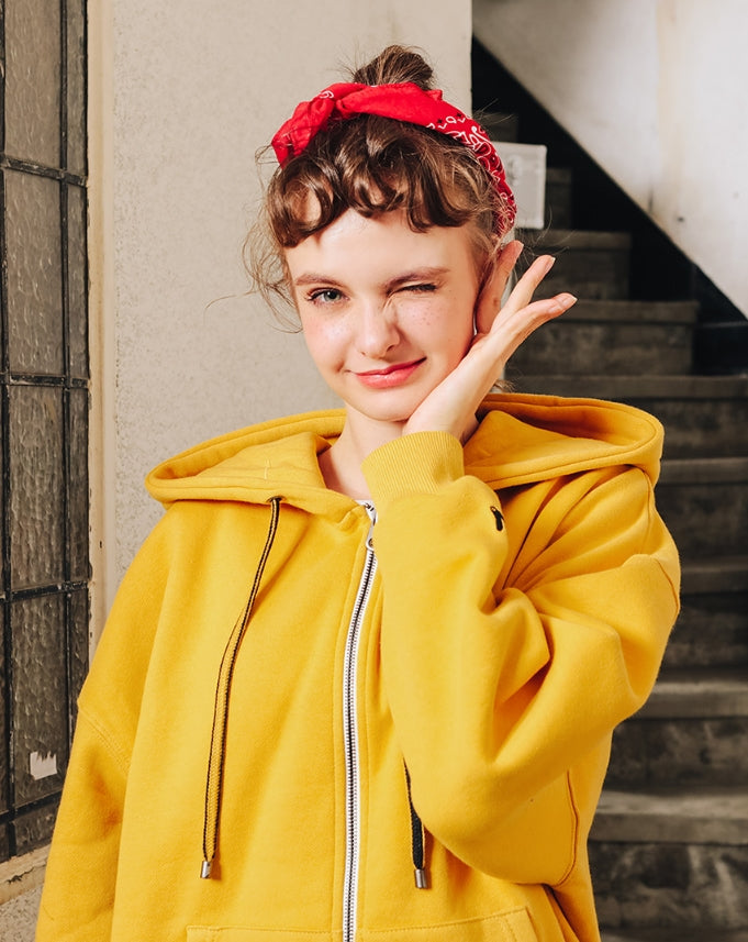 ダブルユーブイプロジェクト(WV PROJECT) WAPPING HOOD ZIPUP YELLOW JJOT7203