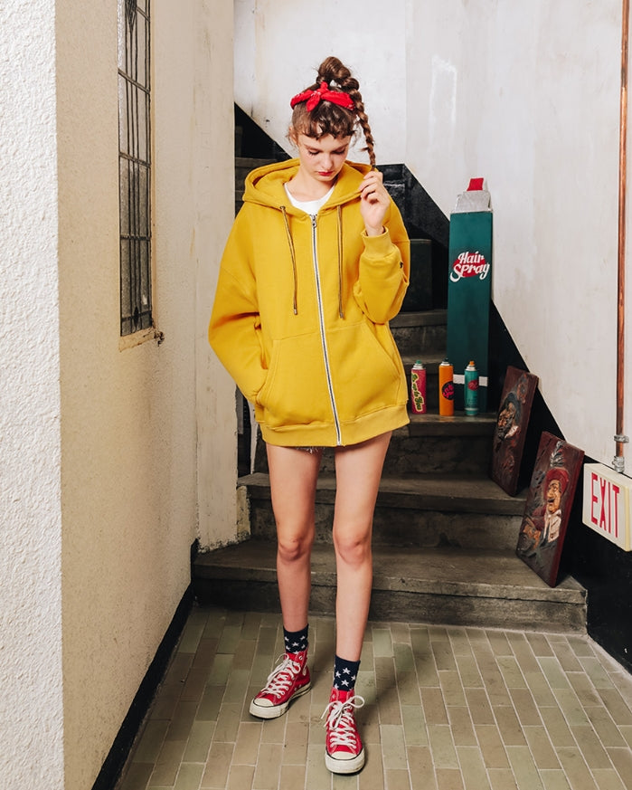 ダブルユーブイプロジェクト(WV PROJECT) WAPPING HOOD ZIPUP YELLOW JJOT7203