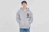 ロマンティッククラウン(ROMANTIC CROWN) RMTC LOGO HOOD ZIP UP_GREY