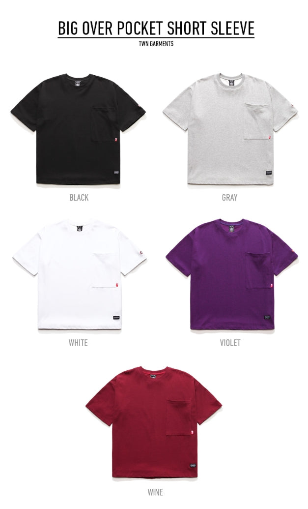 ティーダブリューエヌ(TWN) BIG OVER POCKET SHORT SLEEVE 5color STST3112