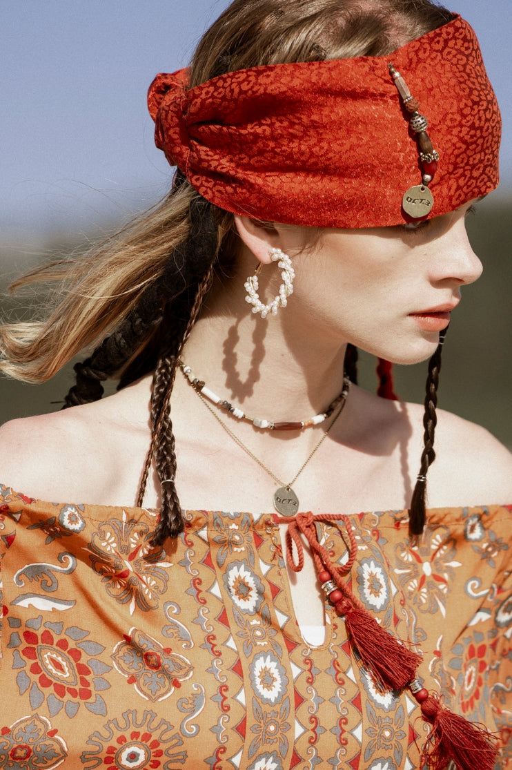 オクトーバーサード(Oct.3) Hippie Brown Stone Choker