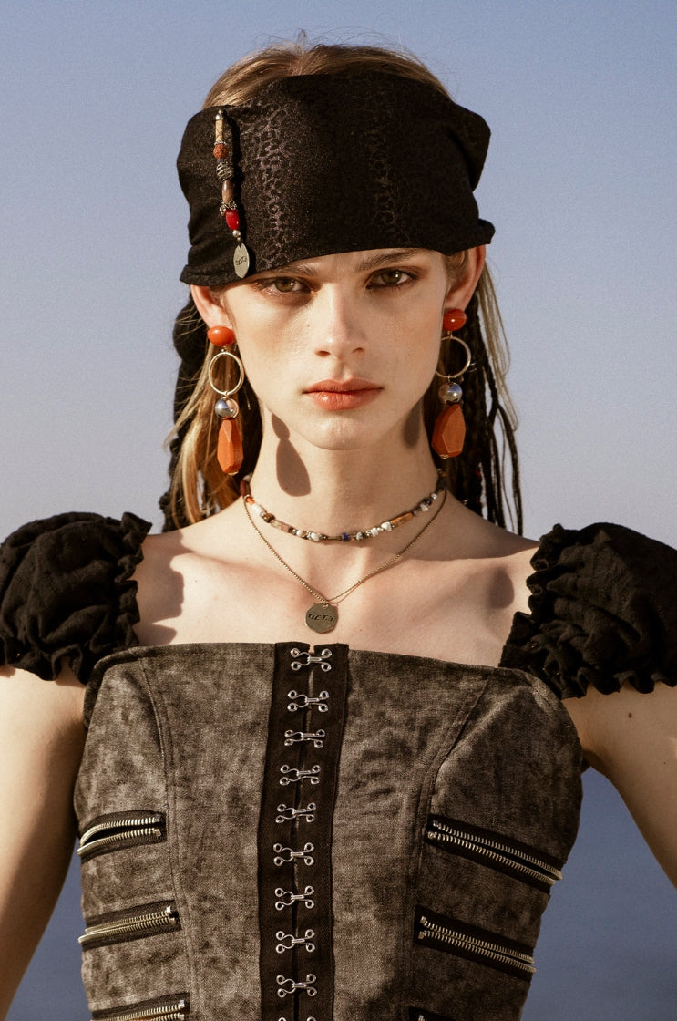 オクトーバーサード(Oct.3) Hippie Brown Stone Choker