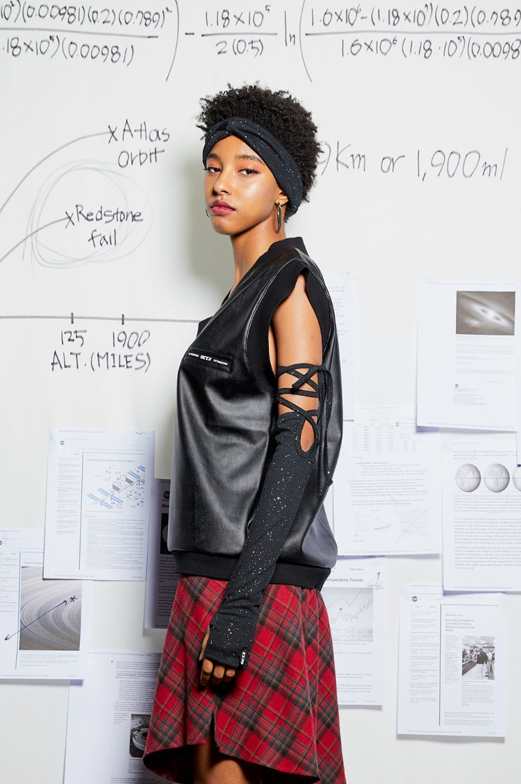 オクトーバーサード(Oct.3) Twinkle Long Ribbon Warmer [Black]