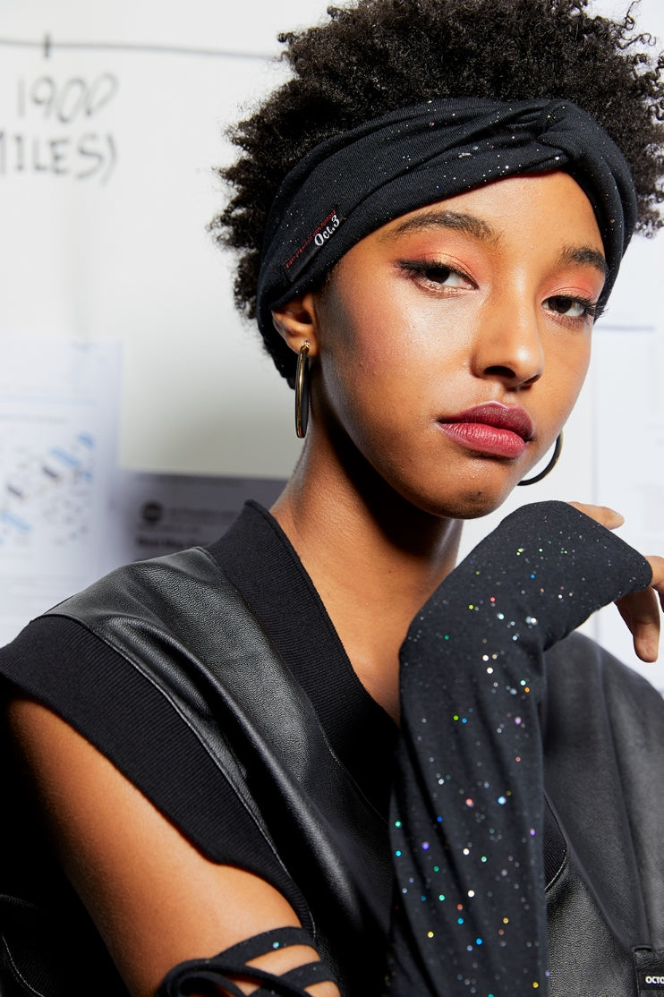 オクトーバーサード(Oct.3) Twinkle Twist Hair Band [Black]