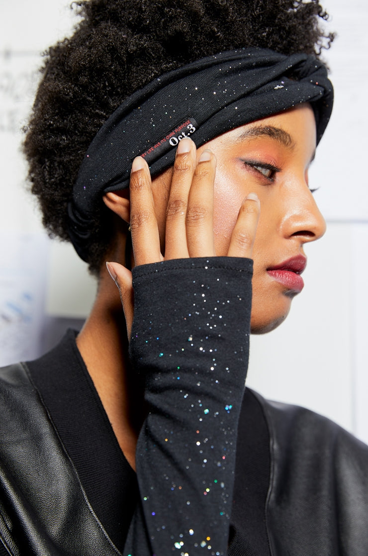 オクトーバーサード(Oct.3) Twinkle Twist Hair Band [Black]