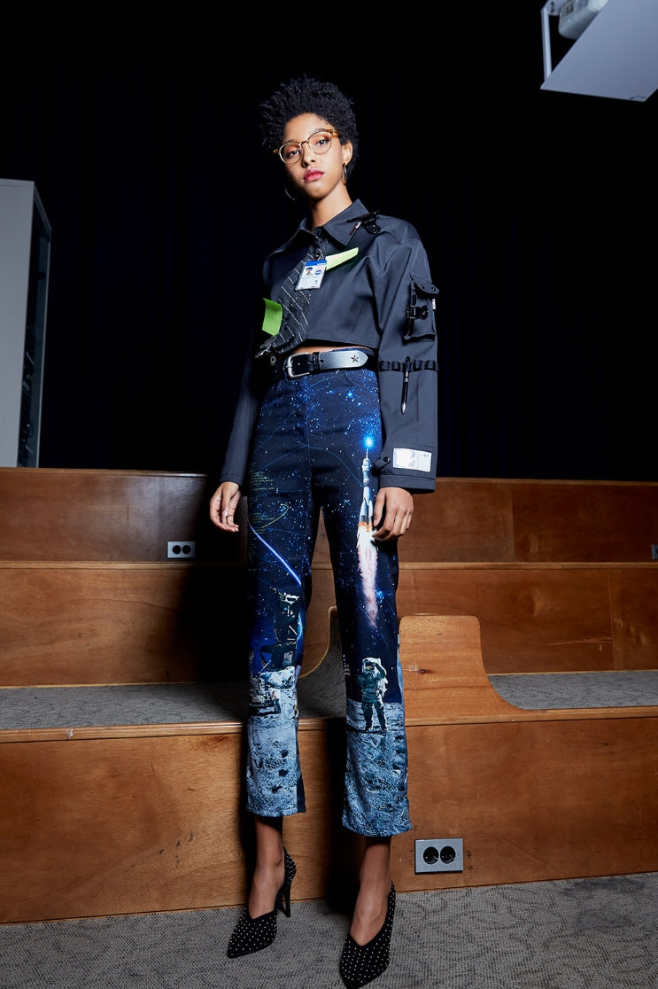 オクトーバーサード(Oct.3) NASA Printing Pants [Blue]