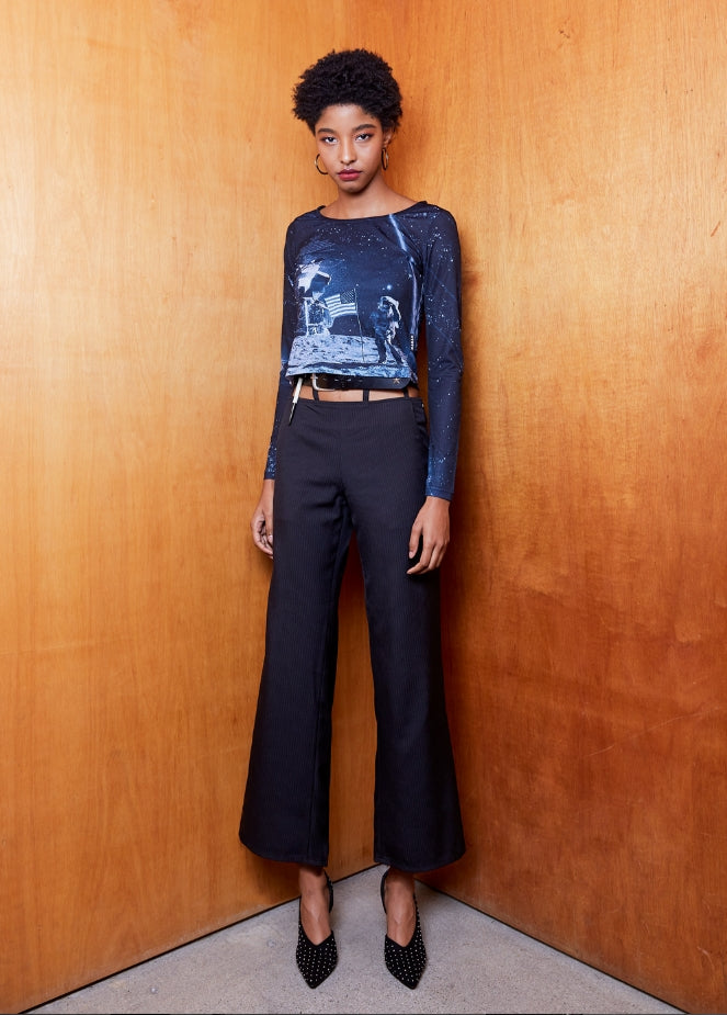 オクトーバーサード(Oct.3) NASA Printing Top [Black]