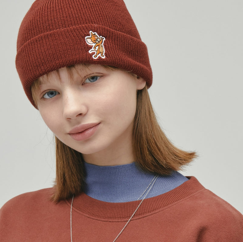 ステレオバイナルズ(Stereo Vinyls) [FW19 T&J] One Point Beanie(Brown)