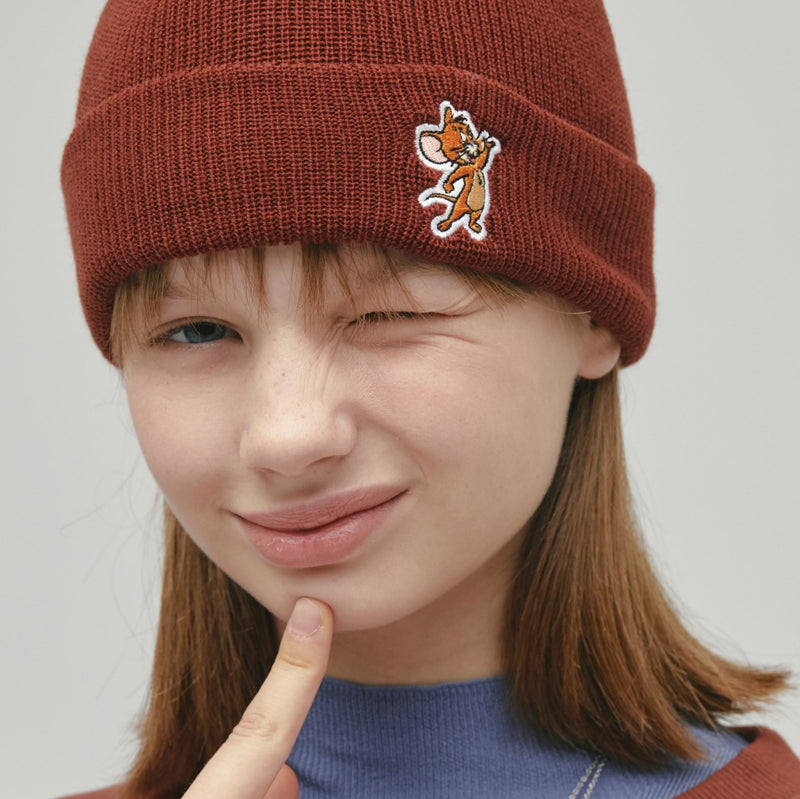 ステレオバイナルズ(Stereo Vinyls) [FW19 T&J] One Point Beanie(Brown)