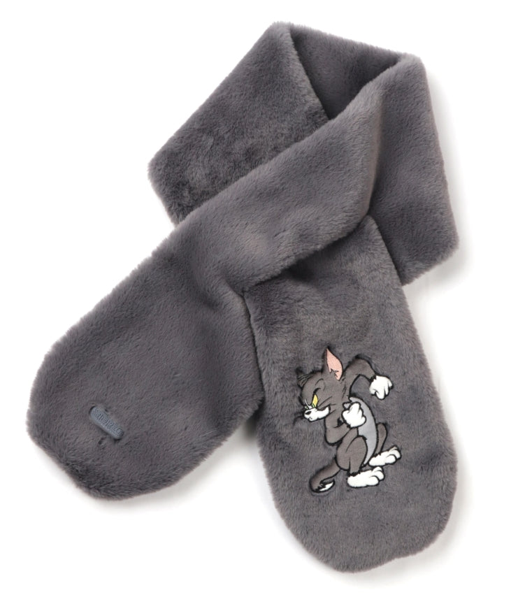 ステレオバイナルズ(Stereo Vinyls) [FW19 T&J] Faux Fur Muffler(Grey)