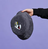 ステレオバイナルズ(Stereo Vinyls)  [FW19 T&J] Boa Bucket Hat(Grey)