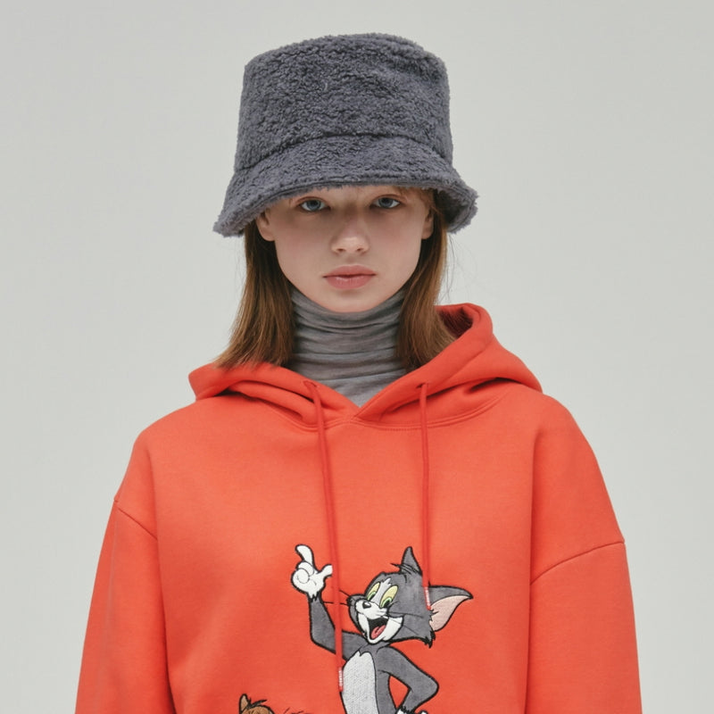 ステレオバイナルズ(Stereo Vinyls)  [FW19 T&J] Boa Bucket Hat(Grey)