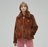 ステレオバイナルズ(Stereo Vinyls) [FW19 T&J] Faux Fur Jacket(Brown)