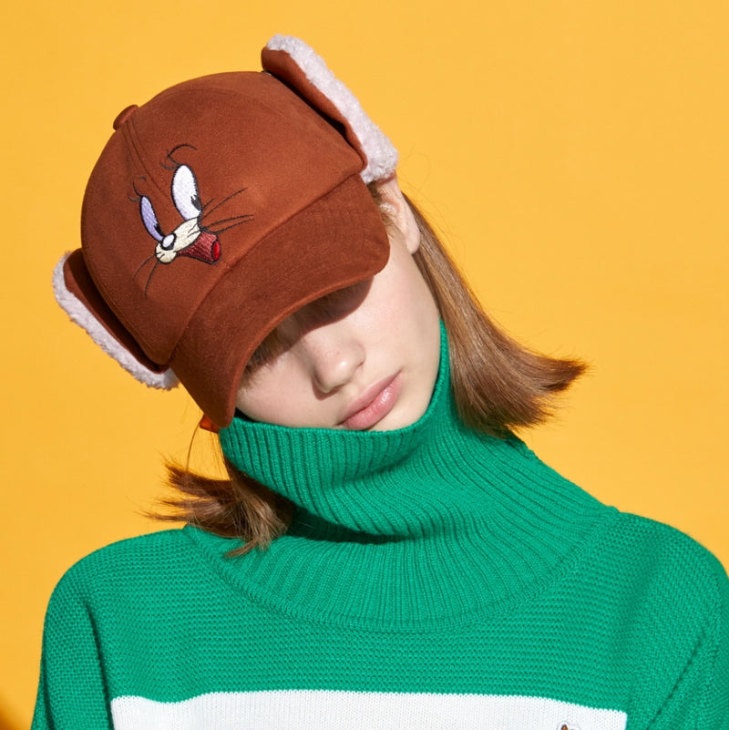 ステレオバイナルズ(Stereo Vinyls) [FW19 T&J] Suede Earflap Cap(Brown)