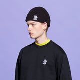 ステレオバイナルズ(Stereo Vinyls)  [FW19 T&J] One Point Beanie(Black)