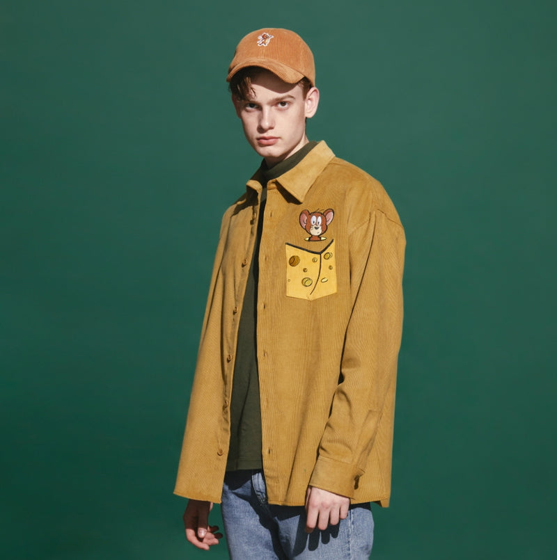 ステレオバイナルズ(Stereo Vinyls) [FW19 T&J] Corduroy Cheese Pocket Shirts(Beige)
