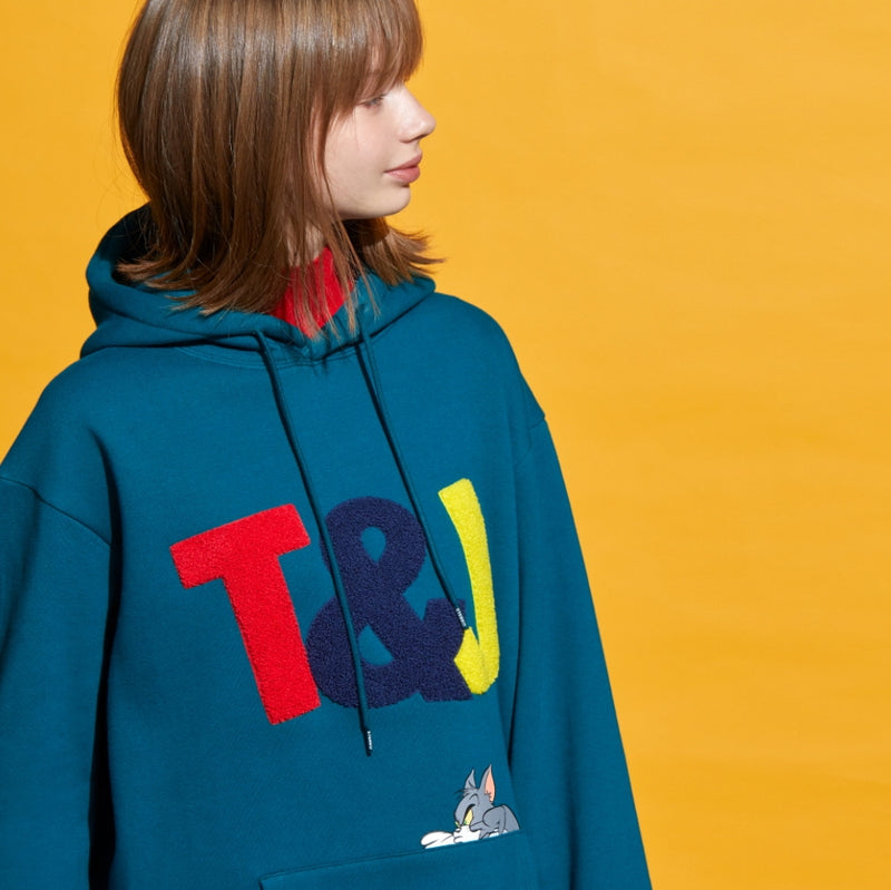 ステレオバイナルズ(Stereo Vinyls)   [FW19 T&J] Boucle Logo Hoodie(Dark Green)