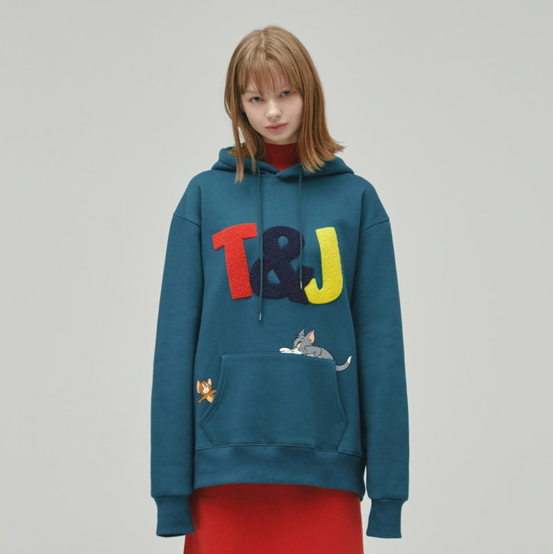 ステレオバイナルズ(Stereo Vinyls)   [FW19 T&J] Boucle Logo Hoodie(Dark Green)