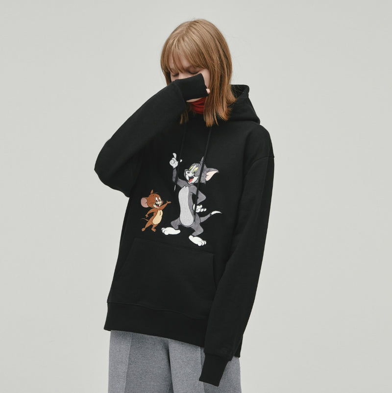 ステレオバイナルズ(Stereo Vinyls)   [FW19 T&J] Velour Applique Hoodie(Black)