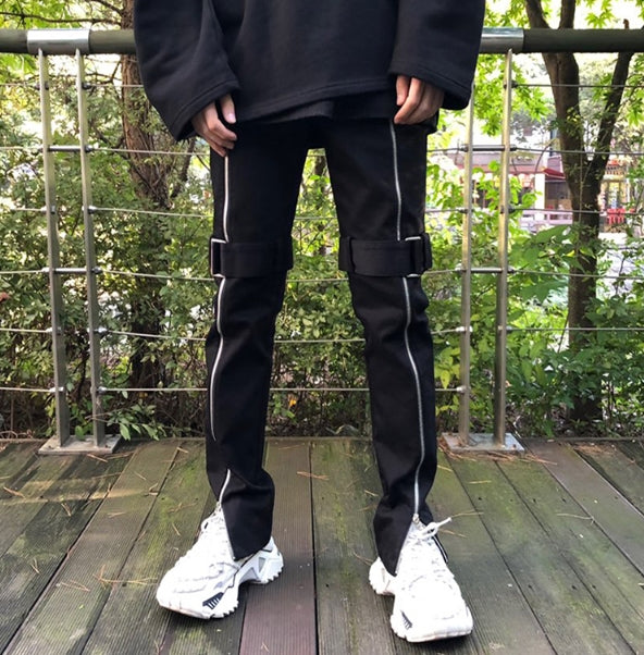 ランベルシオ(LANG VERSIO) 195 Velcro zipper black jeans
