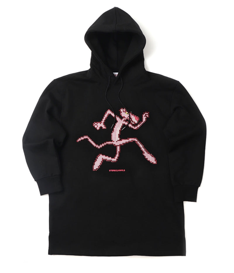 ステレオバイナルズ(Stereo Vinyls)  [FW19 Pink Panther] Hoodie Onepiece(Black)