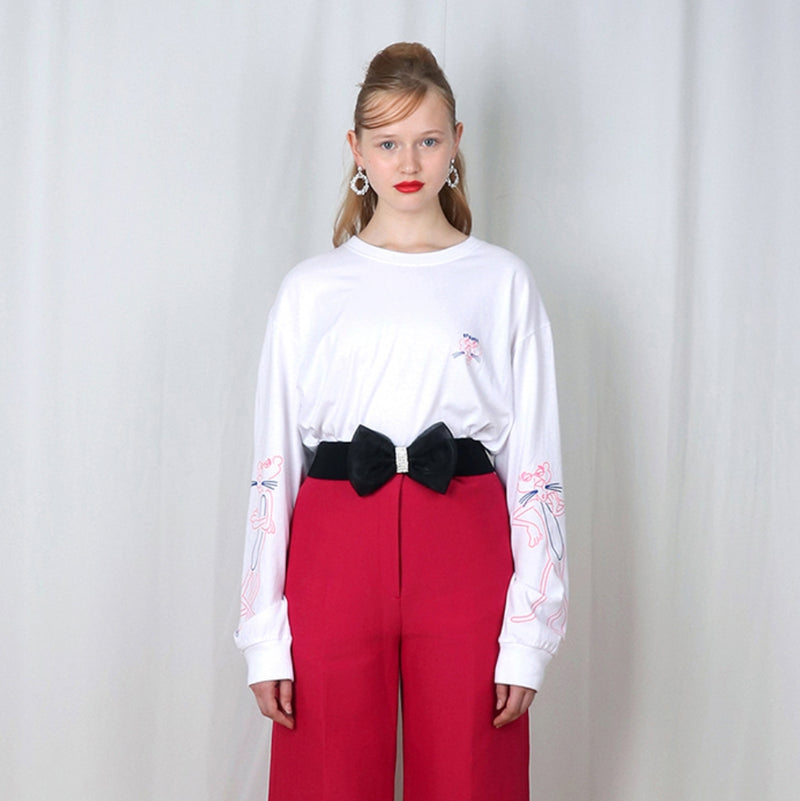 ステレオバイナルズ(Stereo Vinyls)   [FW19 Pink Panther] Neon PP Long Sleeve(White)