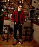 ユベスコ(UBESCO) Room Number Blouson Jumper Wine MSOT8012