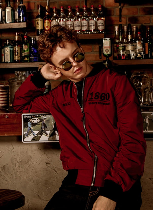 ユベスコ(UBESCO) Room Number Blouson Jumper Wine MSOT8012