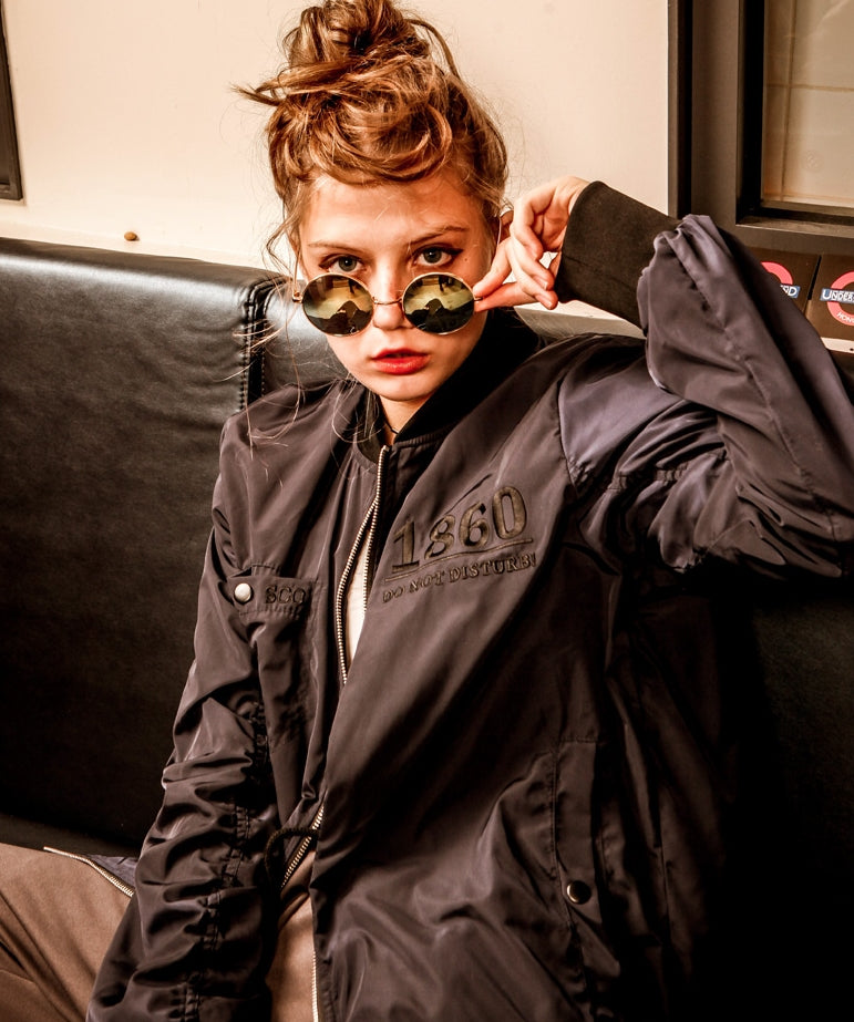 ユベスコ(UBESCO) Room Number Blouson Jumper Navy MSOT8012