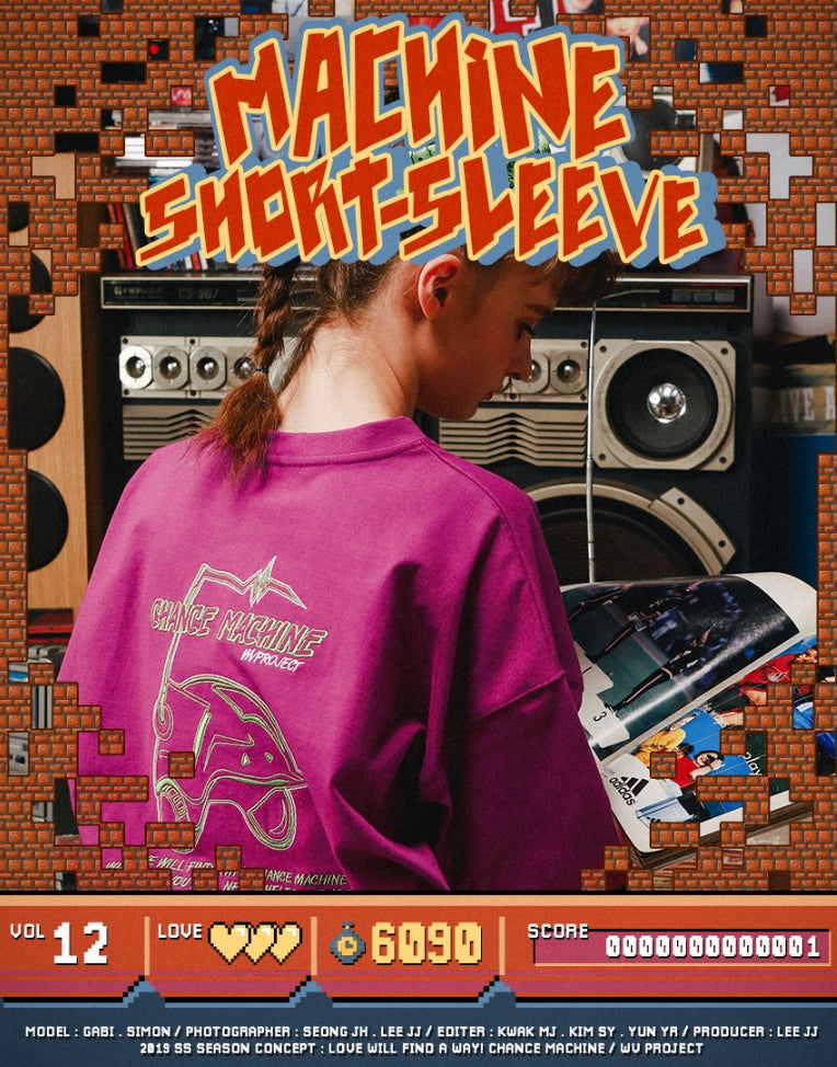 ダブルユーブイプロジェクト(WV PROJECT) MACHINE SHORT-SLEEVE MJST7248 (PLUM)