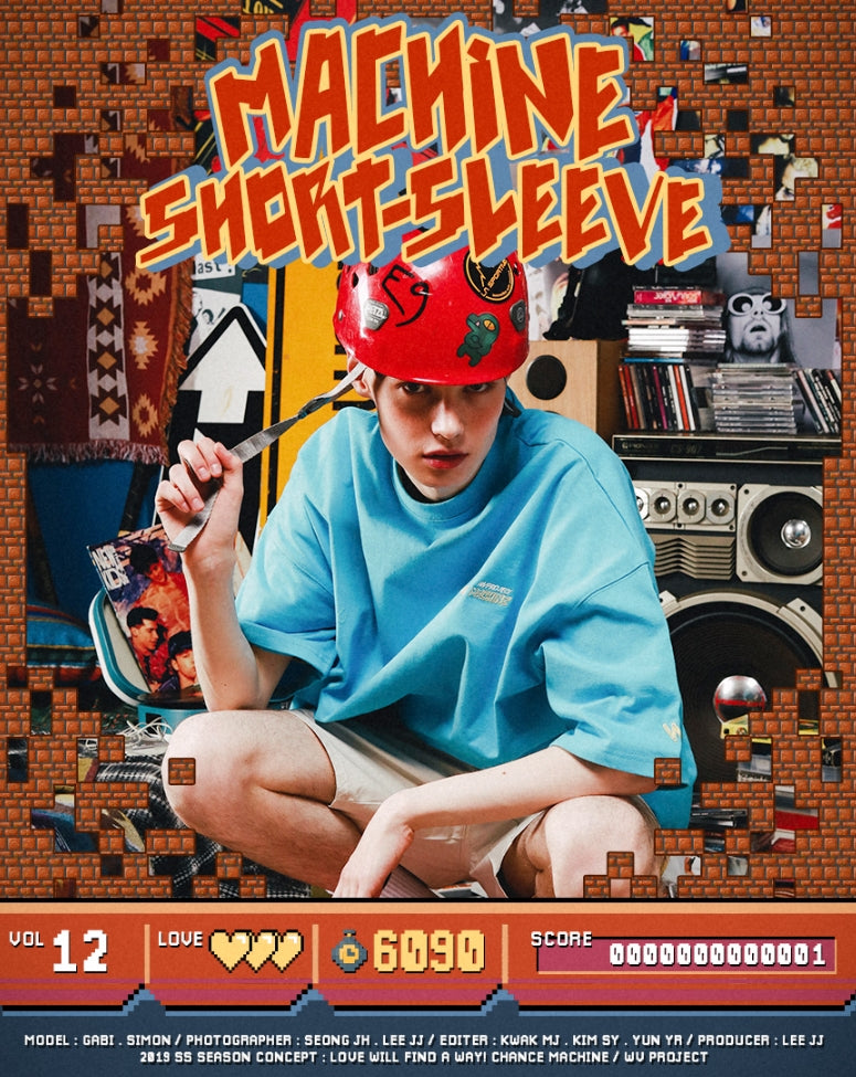 ダブルユーブイプロジェクト(WV PROJECT) MACHINE SHORT-SLEEVE MJST7248 (SKY BLUE)