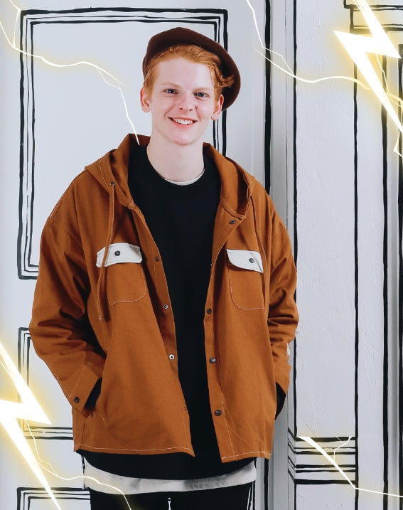 ダブルユーブイプロジェクト(WV PROJECT) FRIEND HOOD SHIRT SYLS7216 (CAMEL)