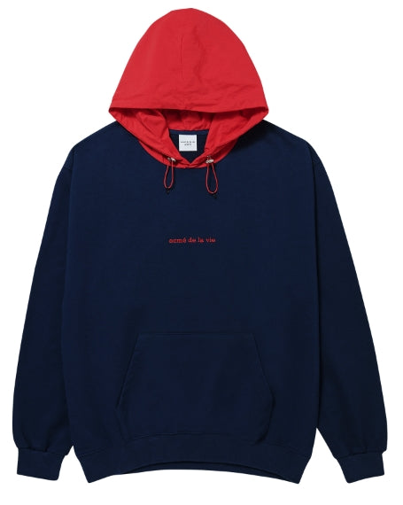 アクメドラビ(acme' de la vie) ADLV EFFECT HOODIE NAVY/RED