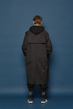 スローアシッド(SLOW ACID) Oversized Trench Coat (BLACK)