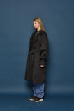 スローアシッド(SLOW ACID) Oversized Trench Coat (BLACK)