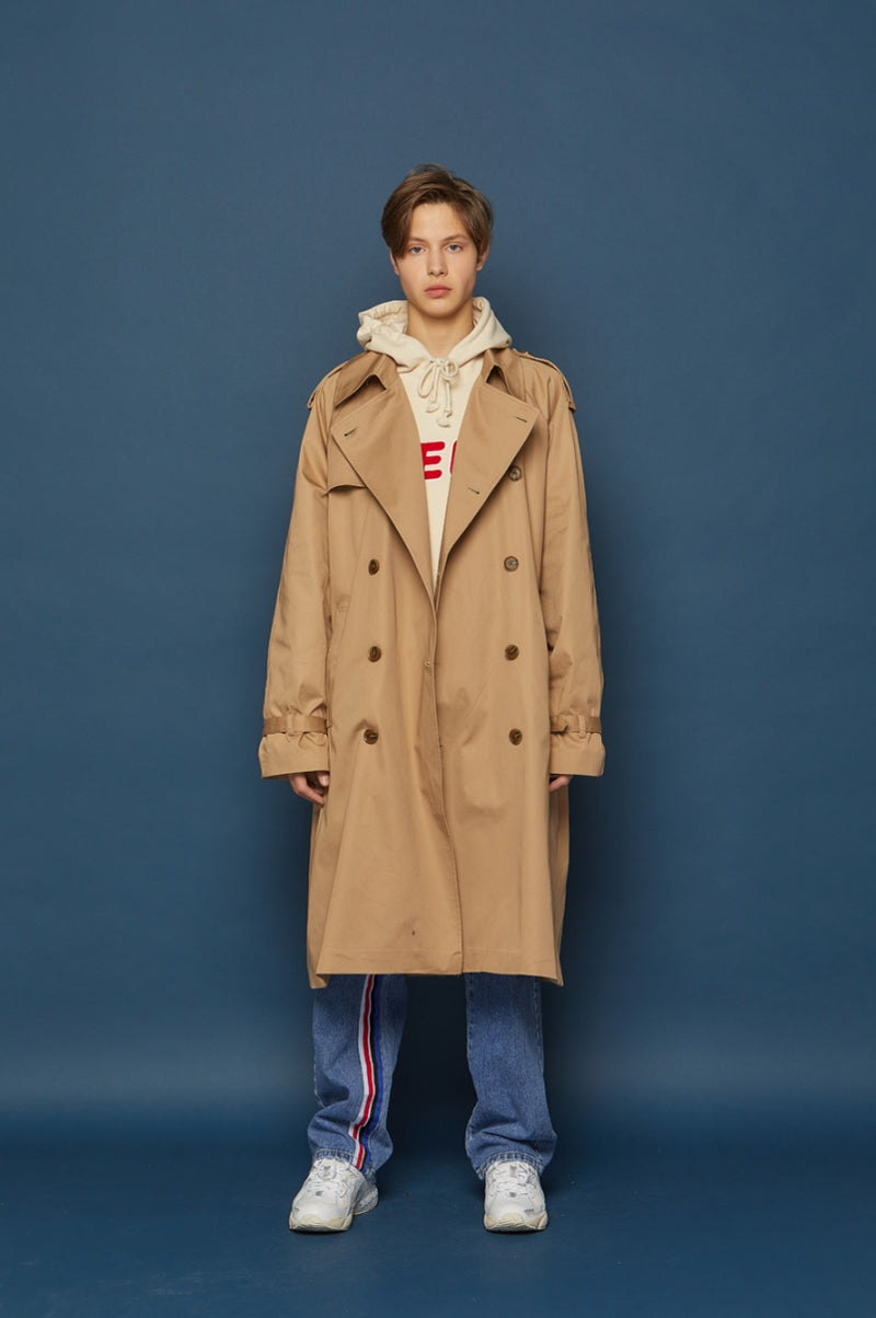 スローアシッド(SLOW ACID)  Oversized Trench Coat (BEIGE)